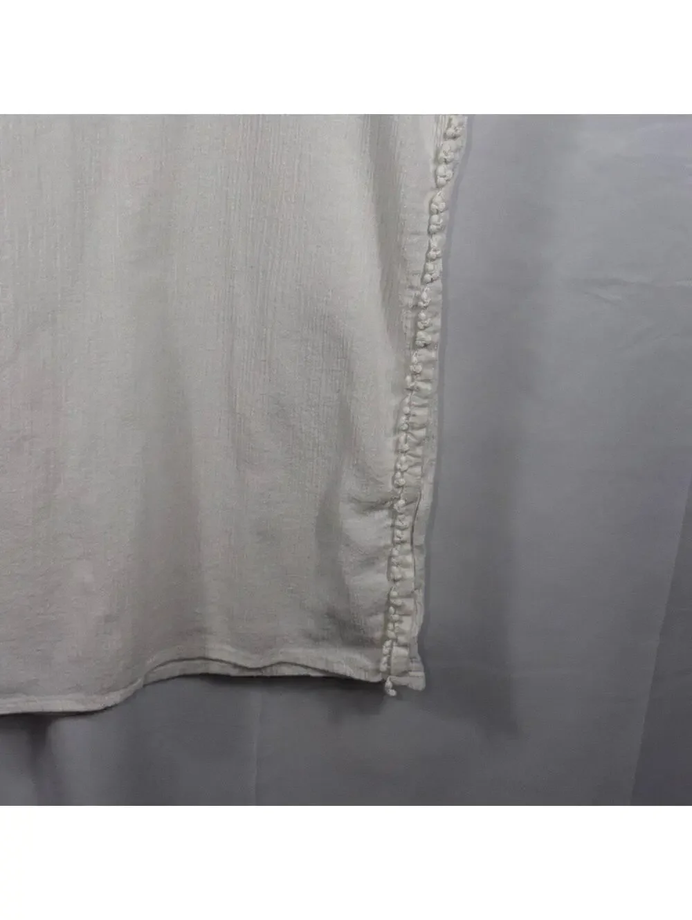 J.Crew Women’s White Gauze Pom Trim Top Size Small